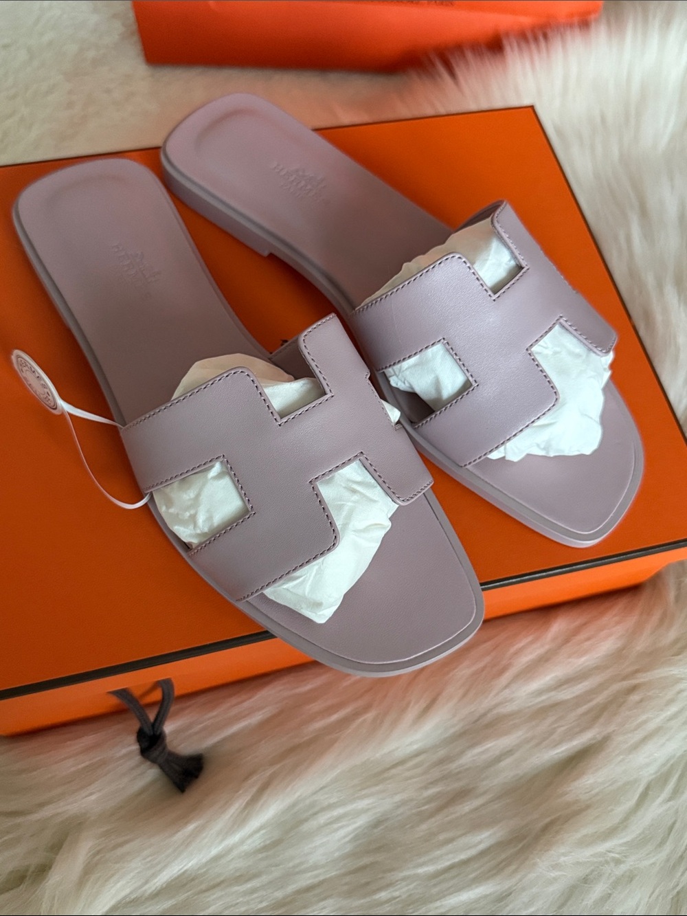 Hermes Oran Sandal Rose Pink suede